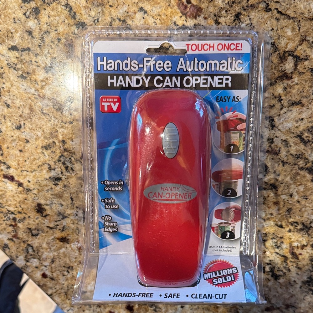 As Seen On TV Hands-Free Automatic Handy Can Opener - Red